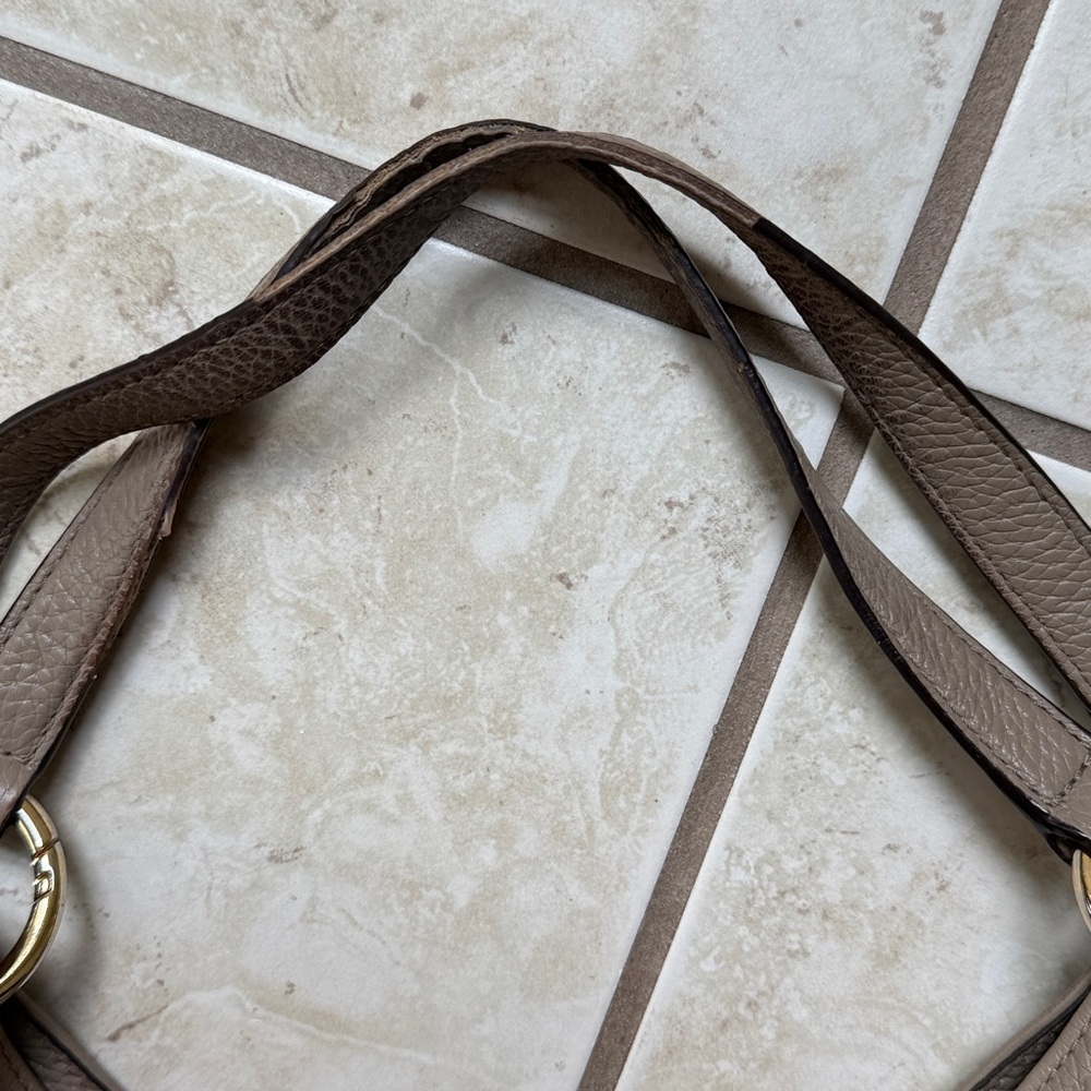 Michael Kors Light Brown Leather Tote Bag with Gold Details - Picture 9 of 11